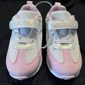 Nautica Toddler Size 7 Kids Sneakers White & Pink Kinrossi 2R Shoes
